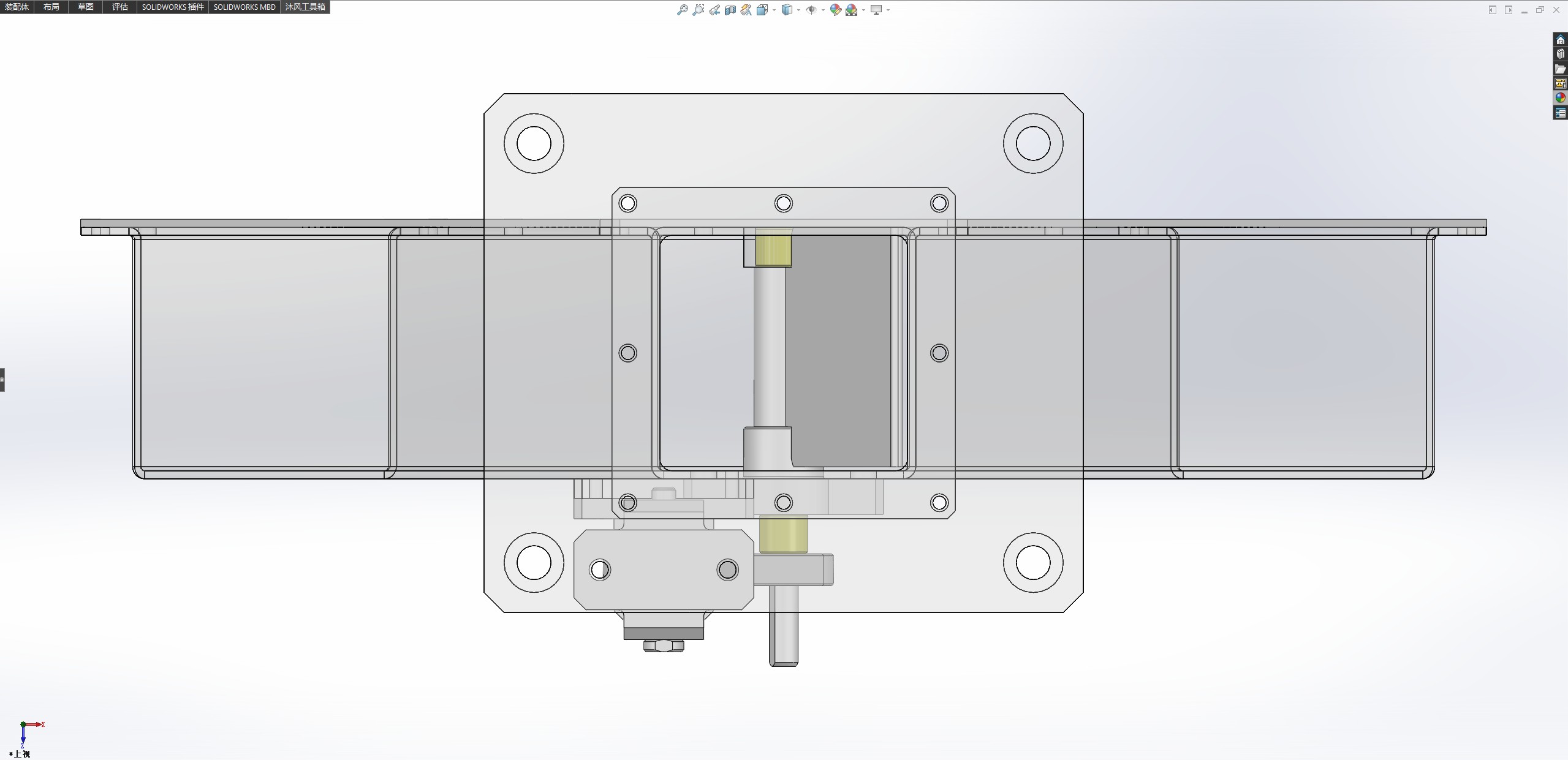 基于气缸的导槽分料机构