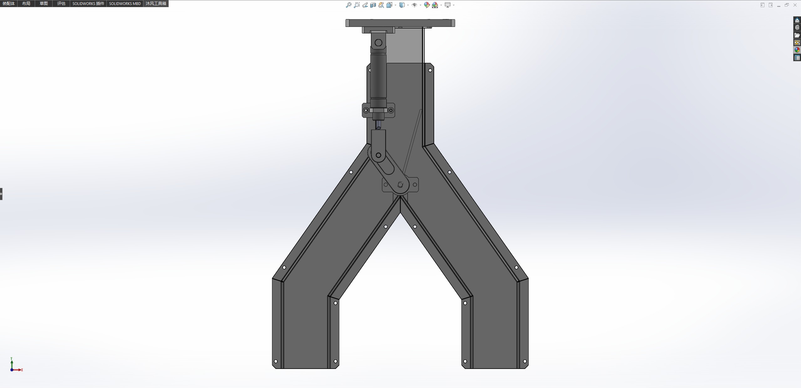 基于气缸的导槽分料机构