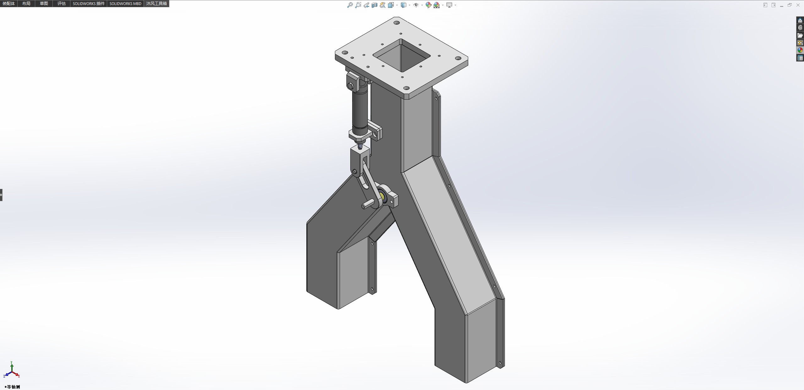 基于气缸的导槽分料机构