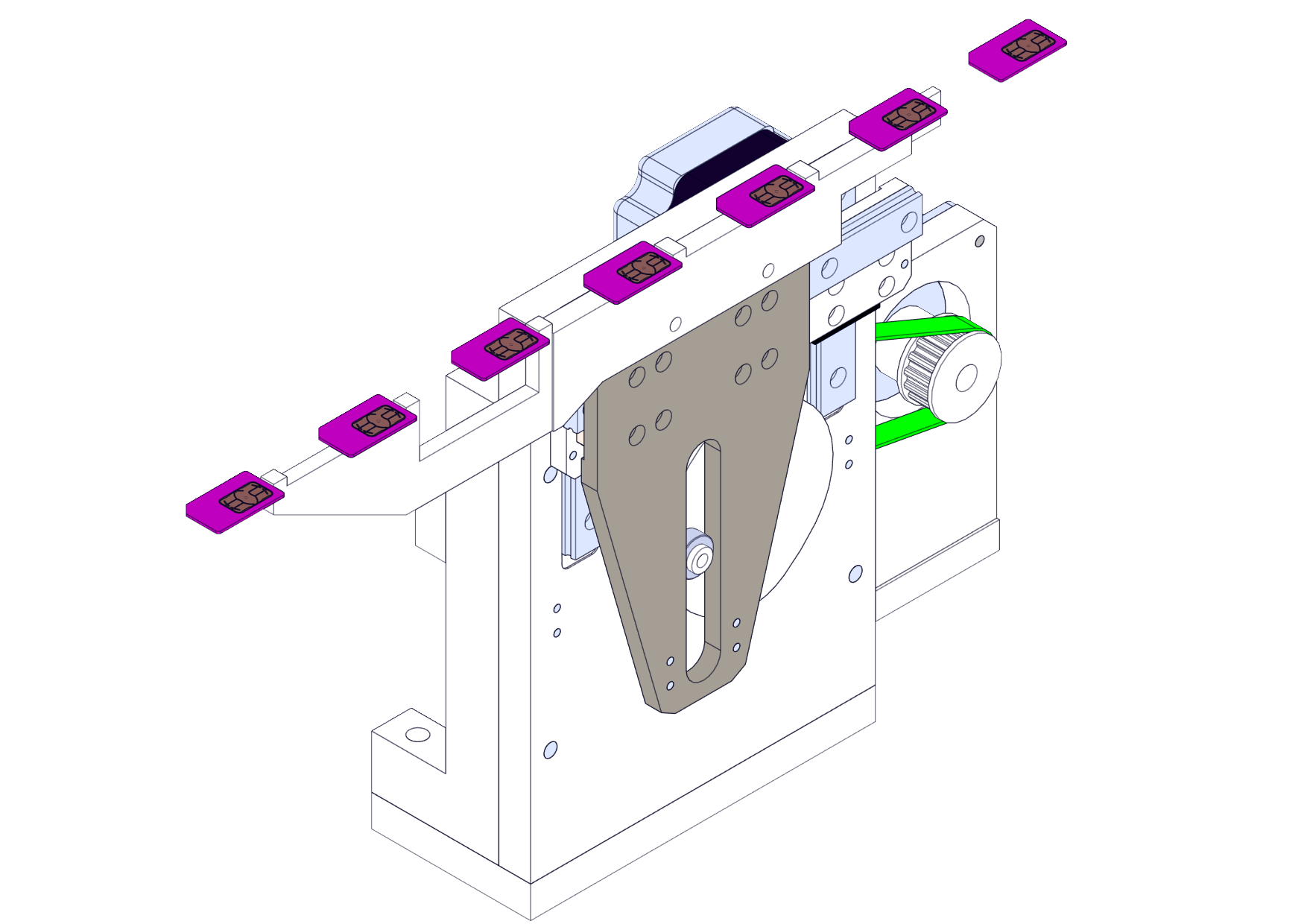 基于偏心轮的等距移栽机构