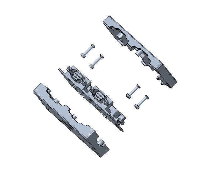 8位4P壳子 带编号 中间带立柱