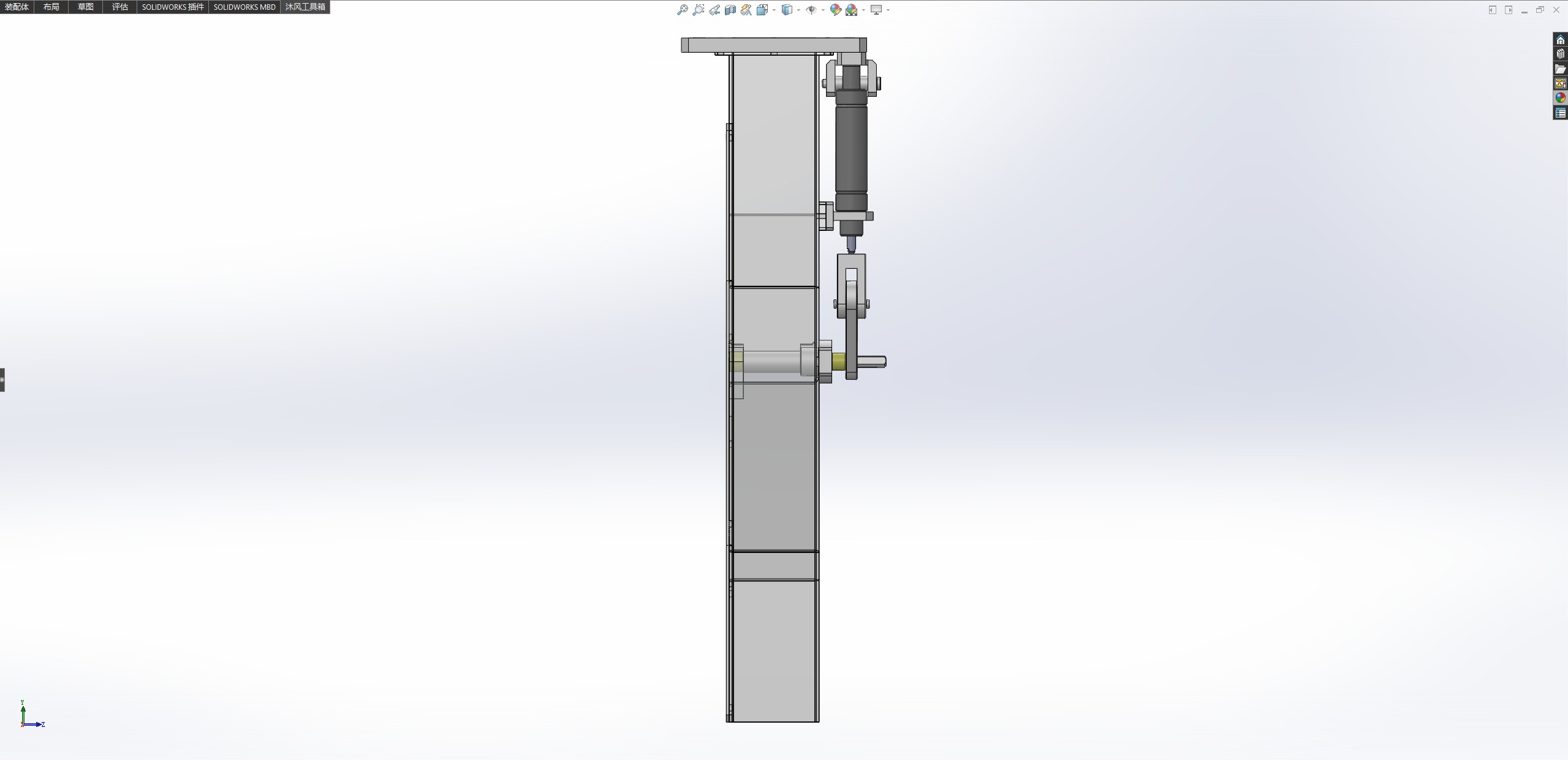 基于气缸的导槽分料机构