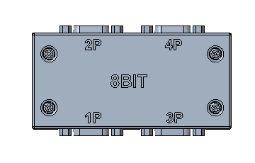 8位4P壳子 带编号 中间带立柱