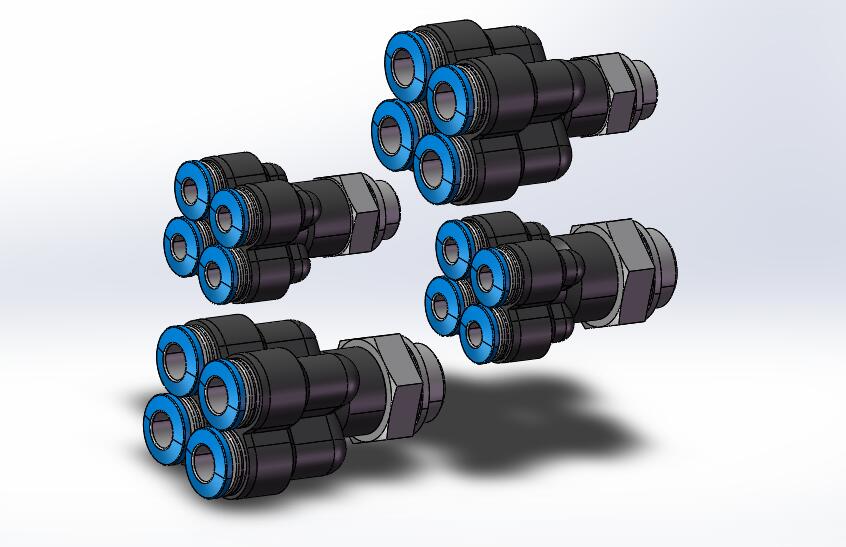 4种QSQ-G - 分气接头模型