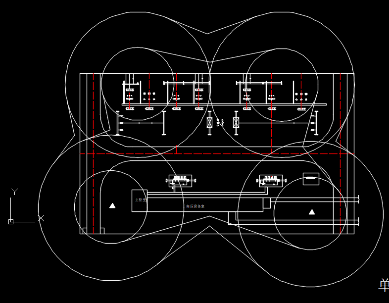 110kv南郊变电站避雷针保护范围图