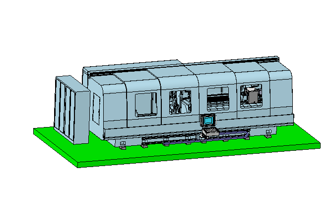 HMB24-1500卧式加工中心数模图