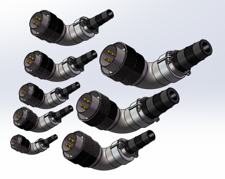 直角航空插头 TV型 8款