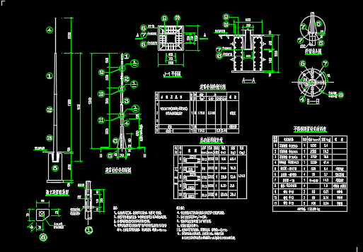 110kV户外半高层变电站土建全套建筑结构施工图