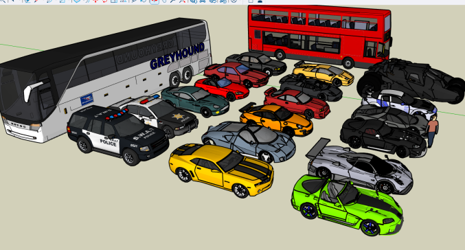 赛车警车大客车