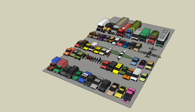 汽车飞机模型总图