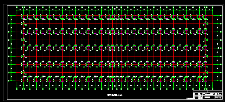 15米四连跨单层排架厂房结构施工图(带吊车含建施)