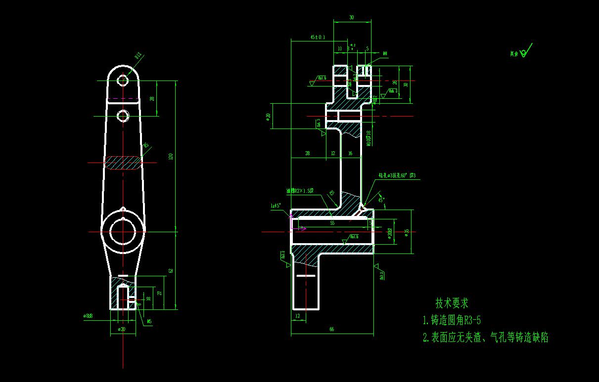 CA1340杠杆零件的工艺规程及钻Φ8孔夹具设计