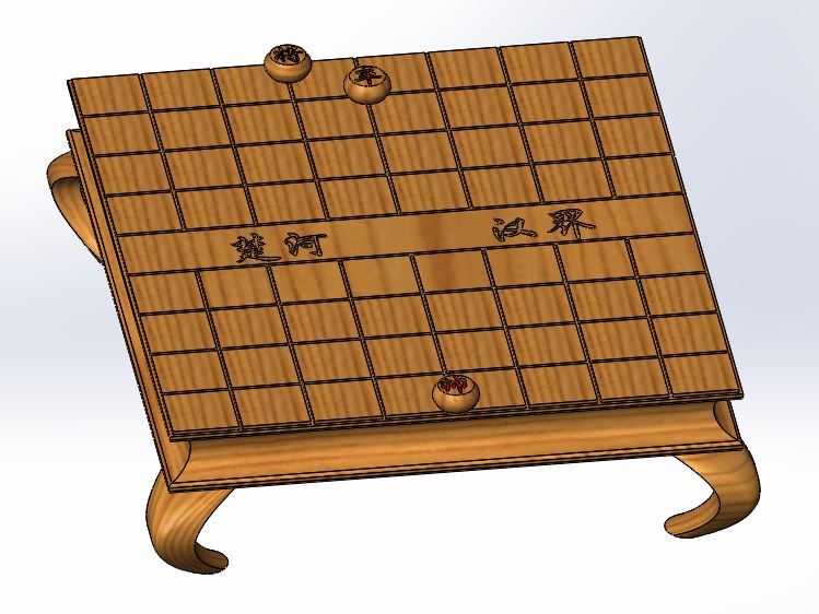 中国象棋棋盘和棋子模型