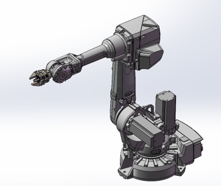 多自由度三爪气动物料夹持机器人
