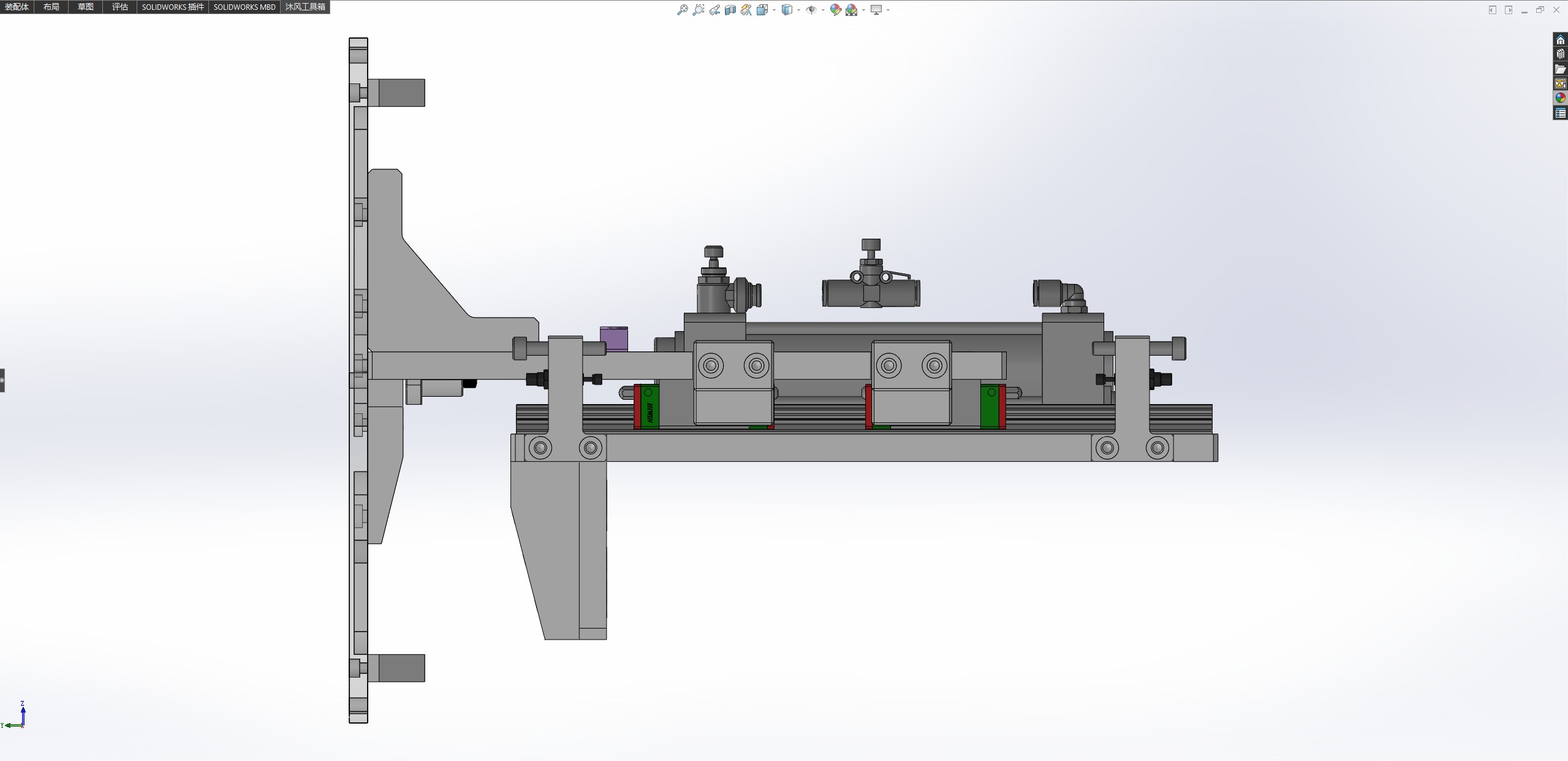 基于直线导轨的顶升机构