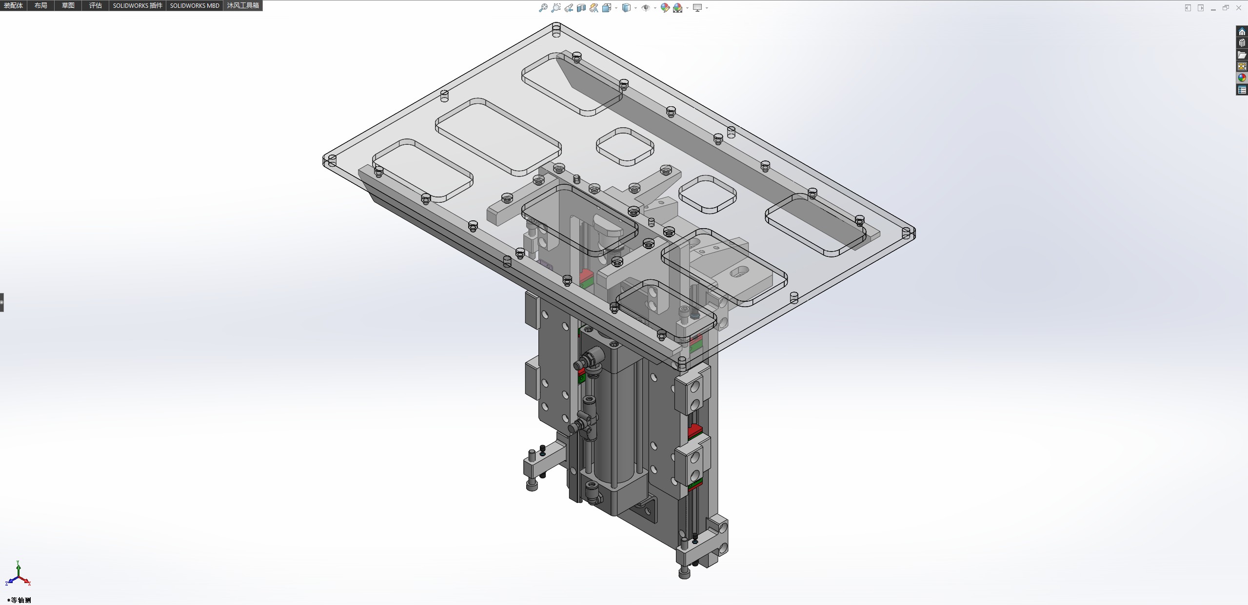 基于直线导轨的顶升机构