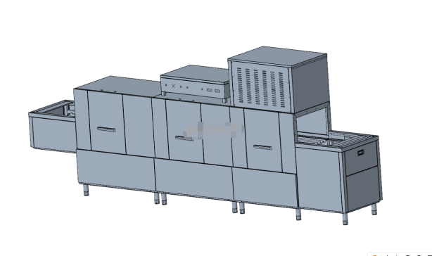4.9米双杠双漂洗长龙式洗碗机(含清单）--1805901-1500