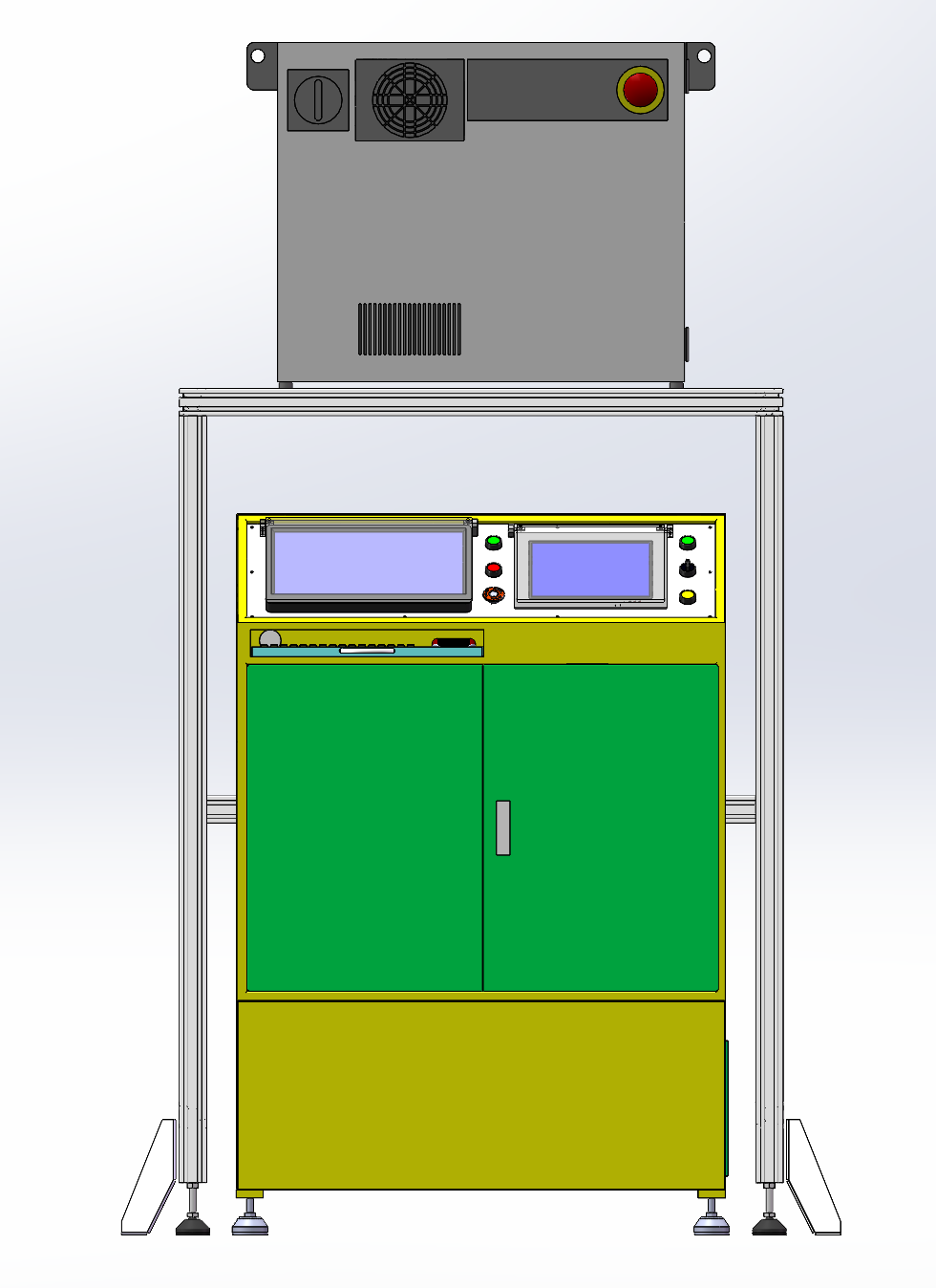发那科机器人控制柜与电控柜装配图