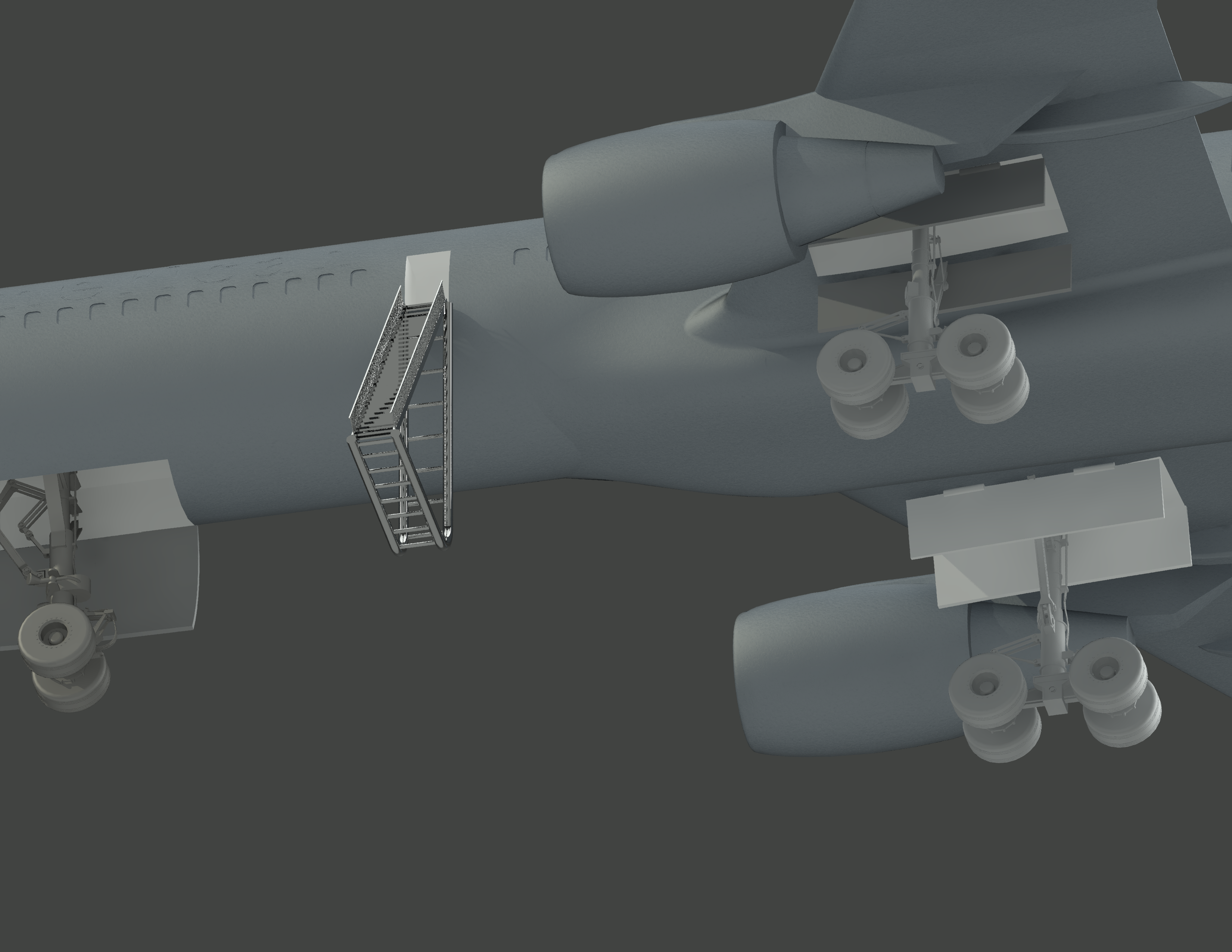 波音757客机开舱门带楼梯