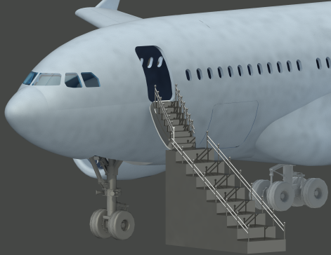 空客A310开舱门带楼梯