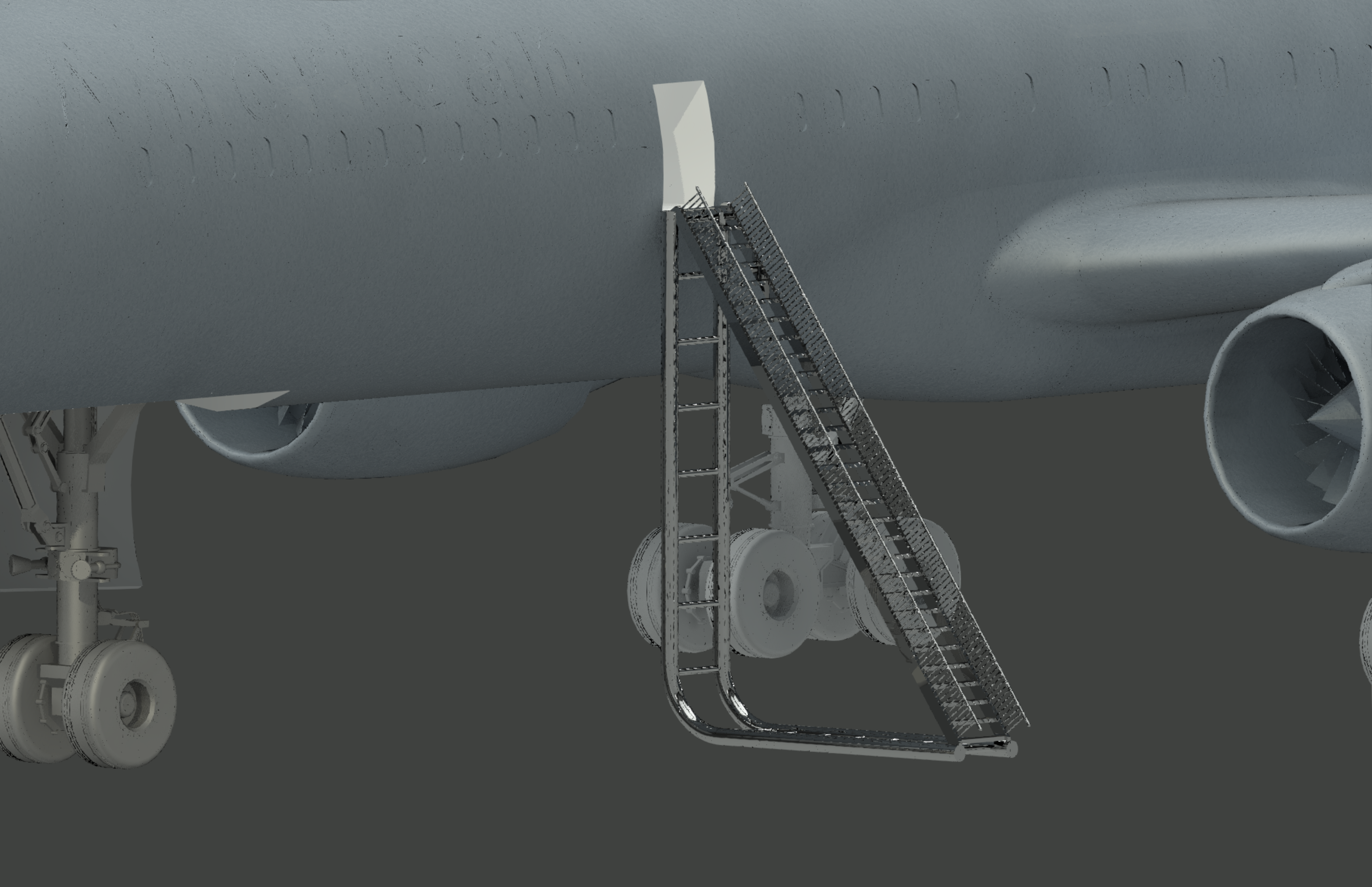 波音757客机开舱门带楼梯