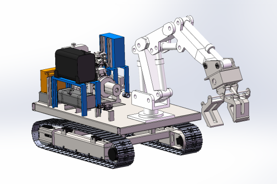 管道安装机械手+底盘