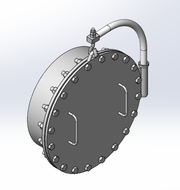 垂直吊盖板式平焊法兰人孔DN600