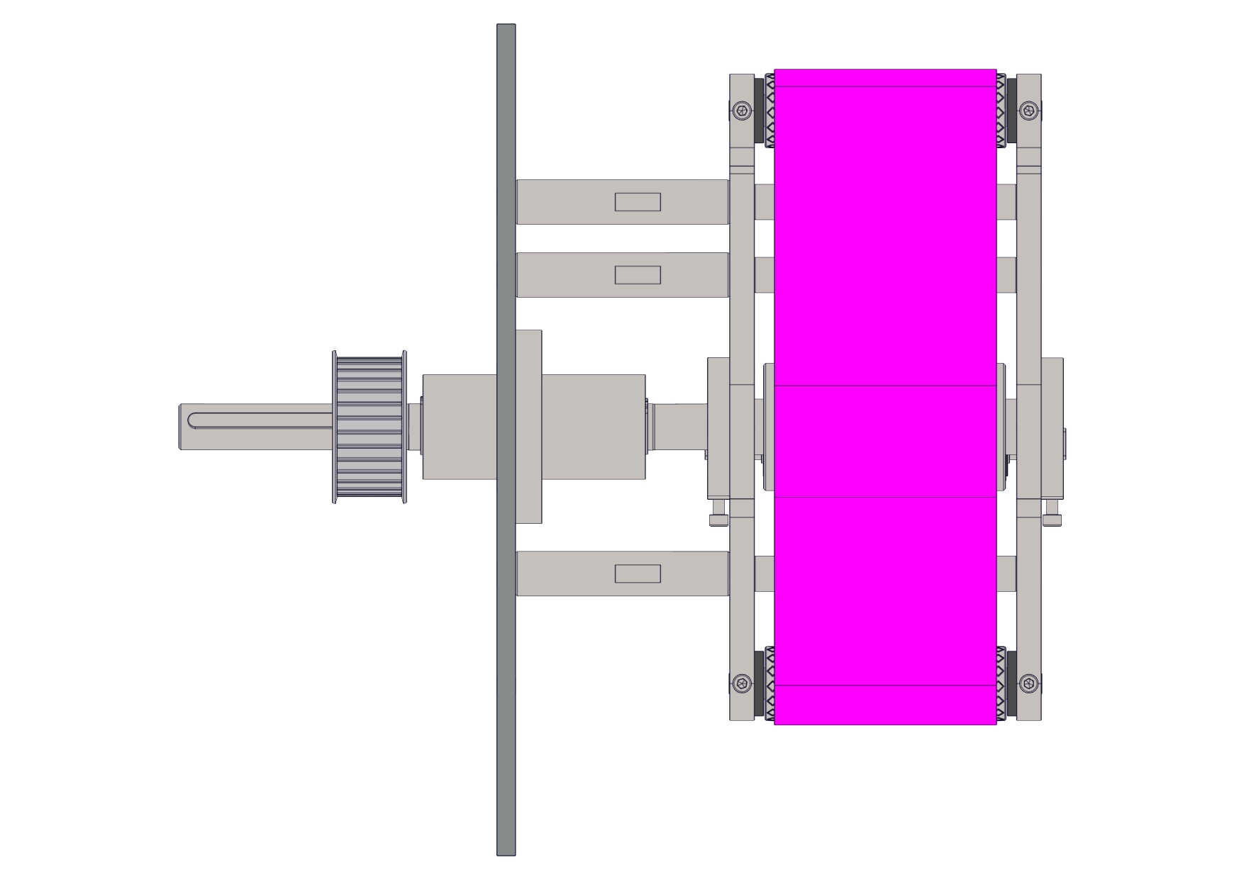 对夹皮带输送机构
