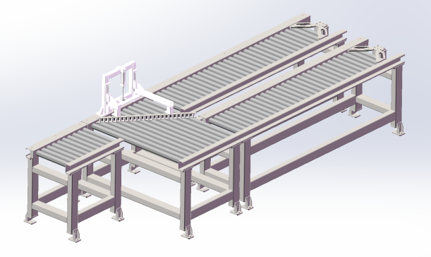 圆盘类产品分流输送线