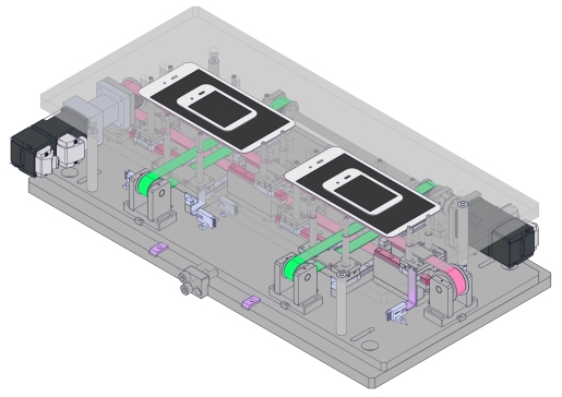 基于同步带的对中定位机构