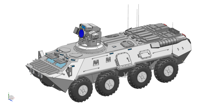轮式装甲车载激光武器  LY-1