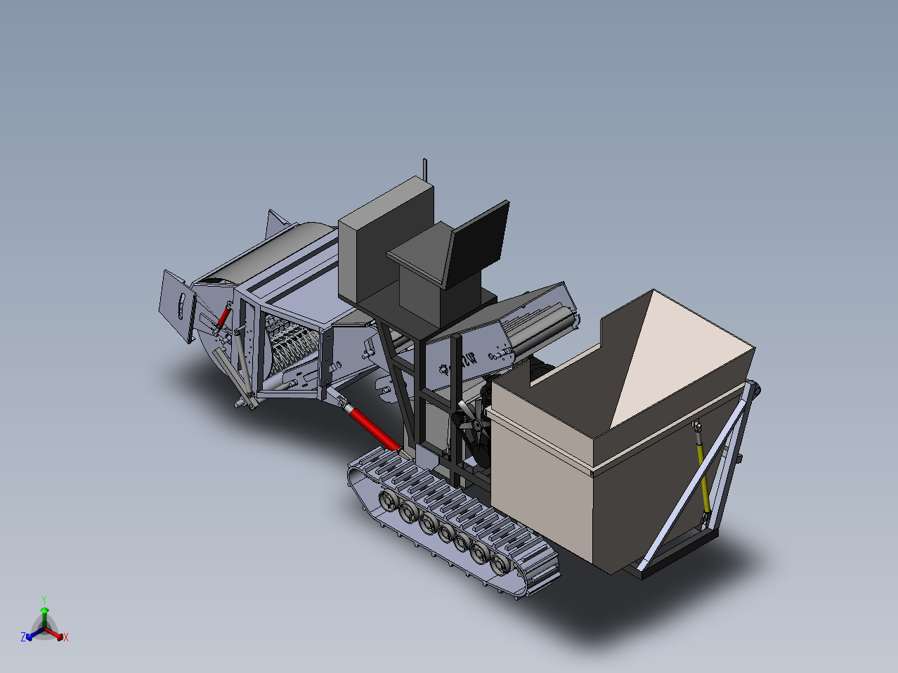 小型全液压履带式辣椒收获机系统设计【含SW三维图及CAD图纸及说明书】