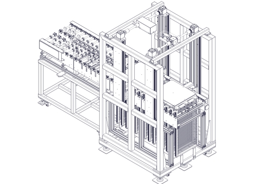 适用平板类物料的升降料仓缓存机构