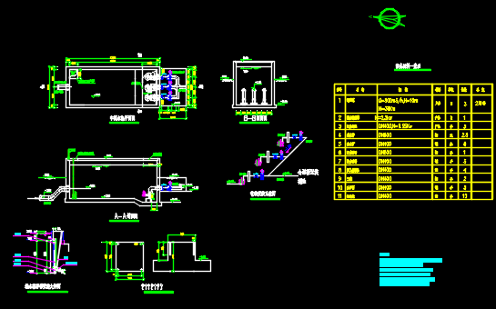 污水厂中间水池节点设计图