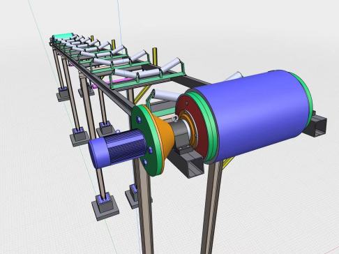 1200mm皮带输送机含框架及基础图