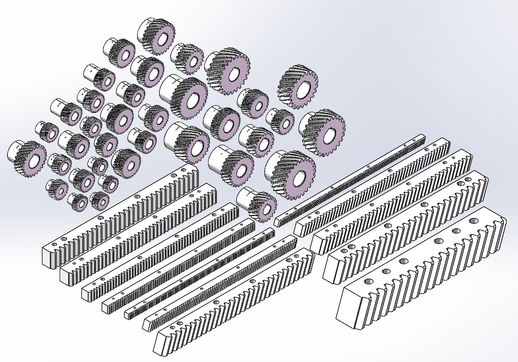 斜齿轮斜齿条 52款