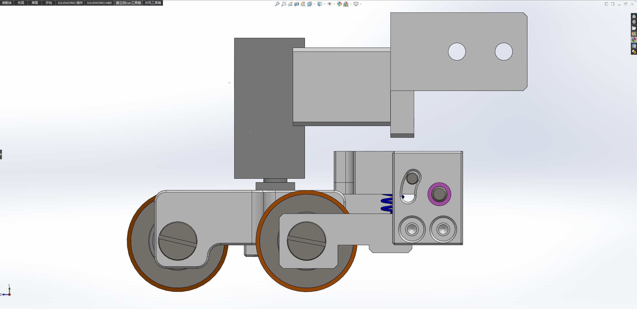基于包胶辊的滚压机构