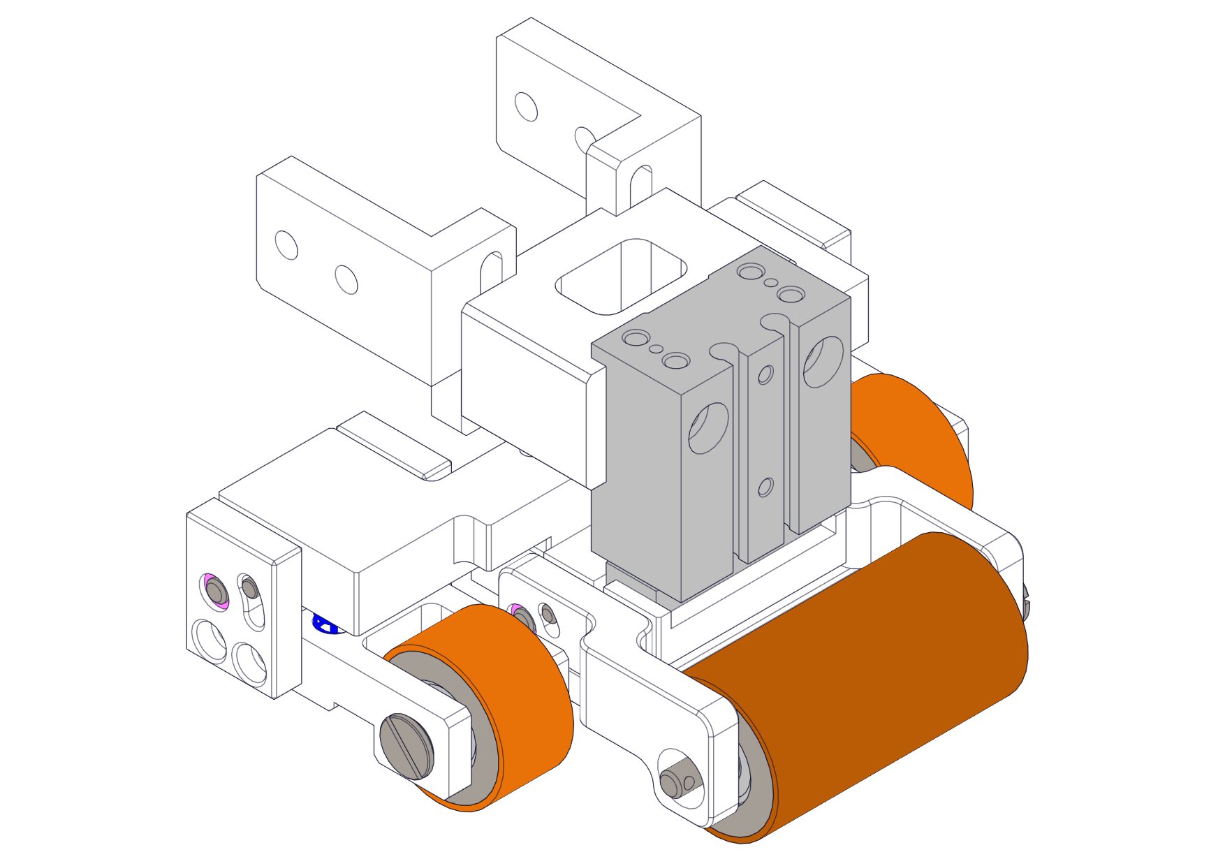 基于包胶辊的滚压机构