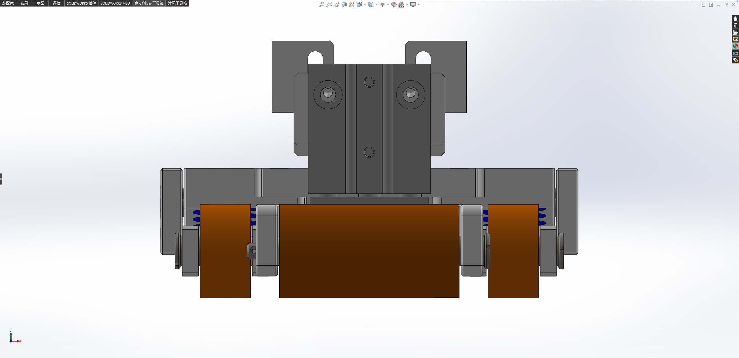 基于包胶辊的滚压机构