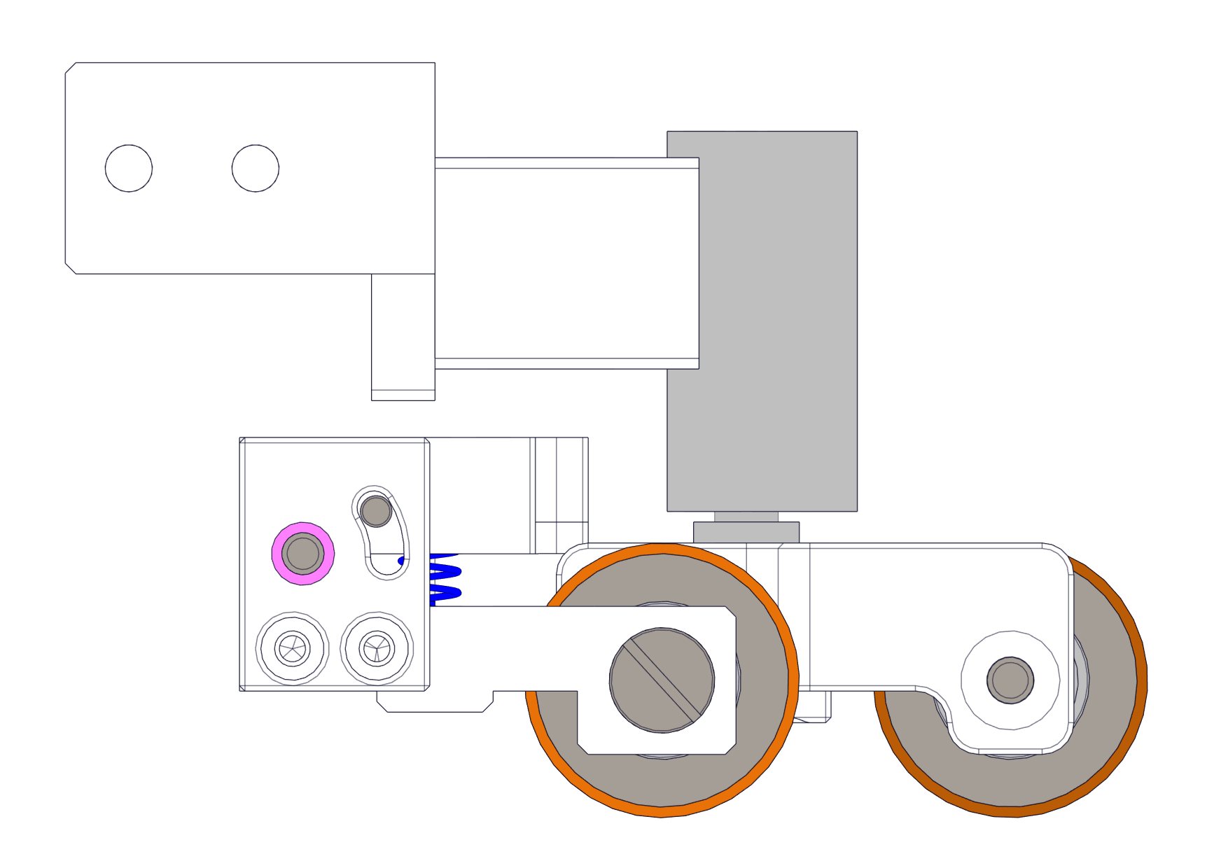基于包胶辊的滚压机构