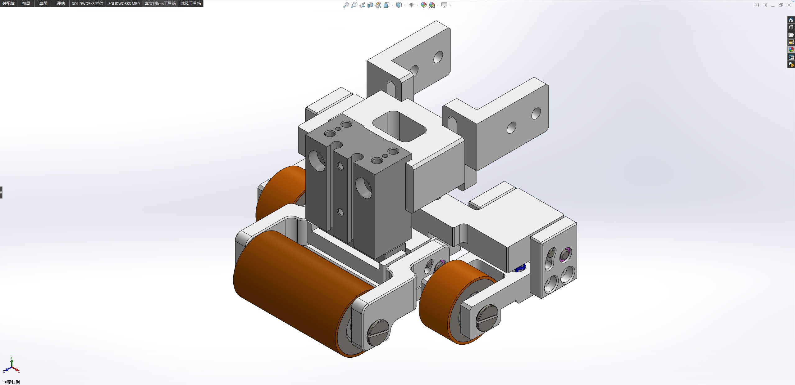 基于包胶辊的滚压机构