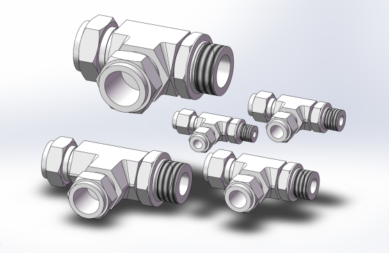 5款RTS型卡套式至SAE接头侧三通