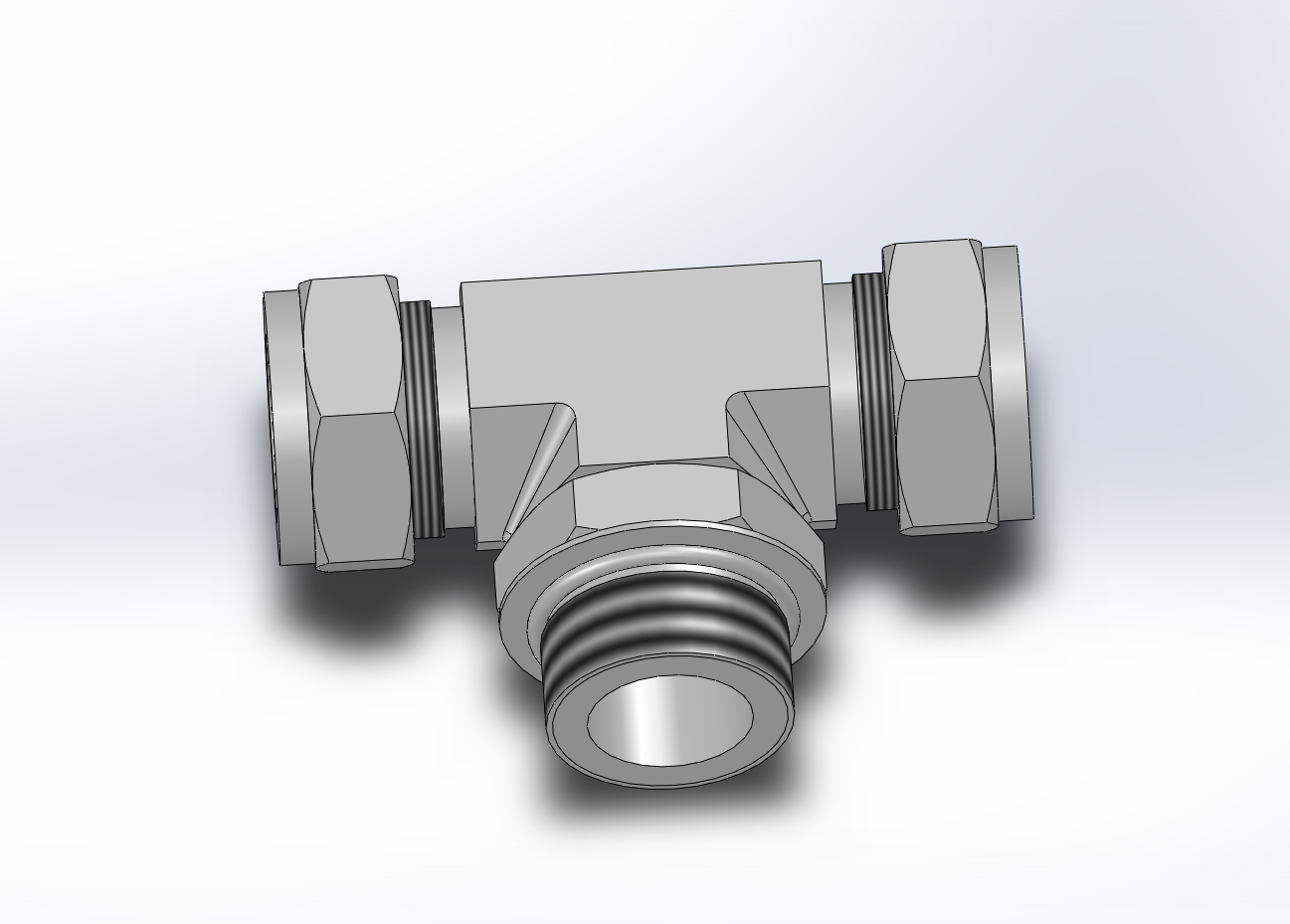 5款BTS型卡套式至SAE接头支管三通