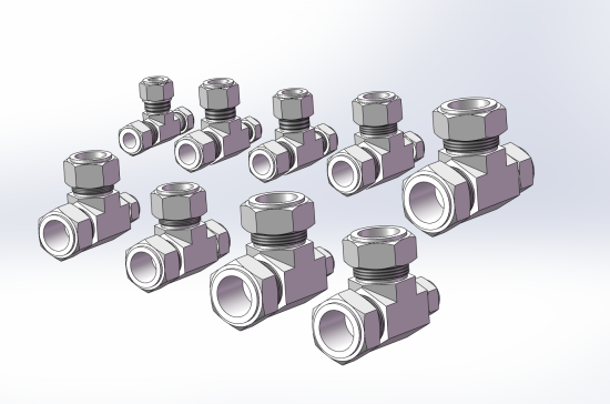 9款RUBT型卡套式三通接头