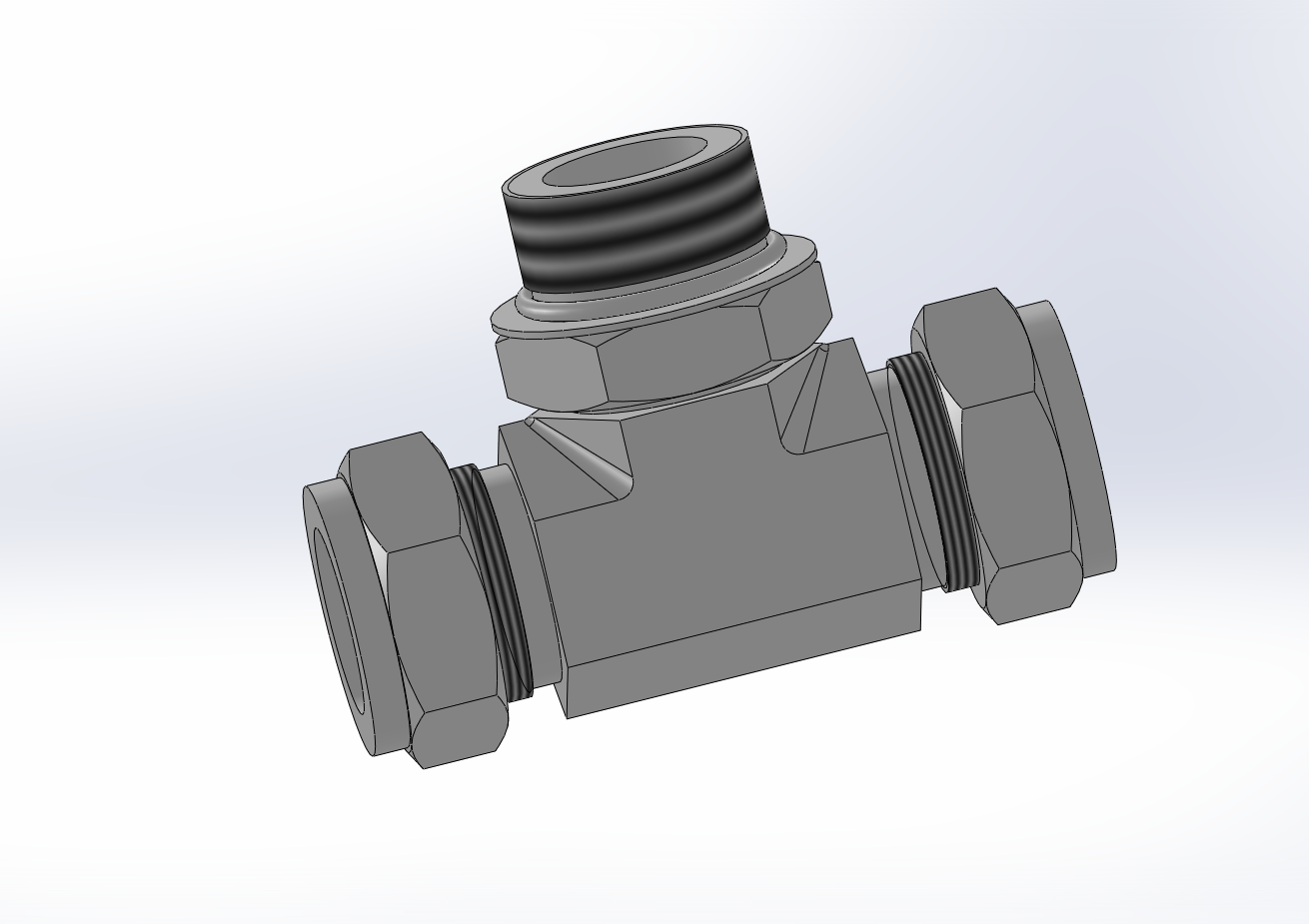 5款BTS型卡套式至SAE接头支管三通