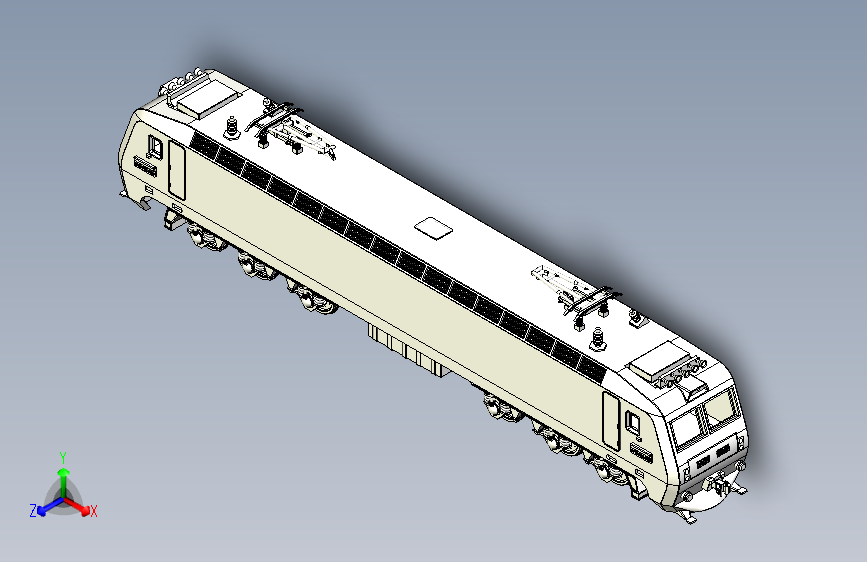 HXD3D电力机车模型1-48