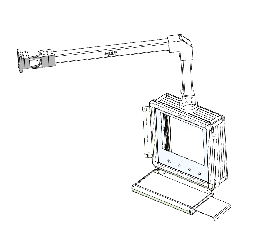 2-6060组件悬臂控制箱铝合金触摸屏系统电箱摇臂吊臂摆臂支架悬臂操作箱