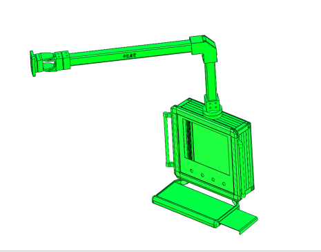 3-6060组件悬臂操作箱控制箱6060触摸屏安装盒铝合金机箱吊臂电控箱支架定制
