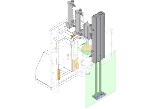 基于同步带的中空旋转压合机构