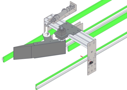 适用流水线的分流摆杆机构